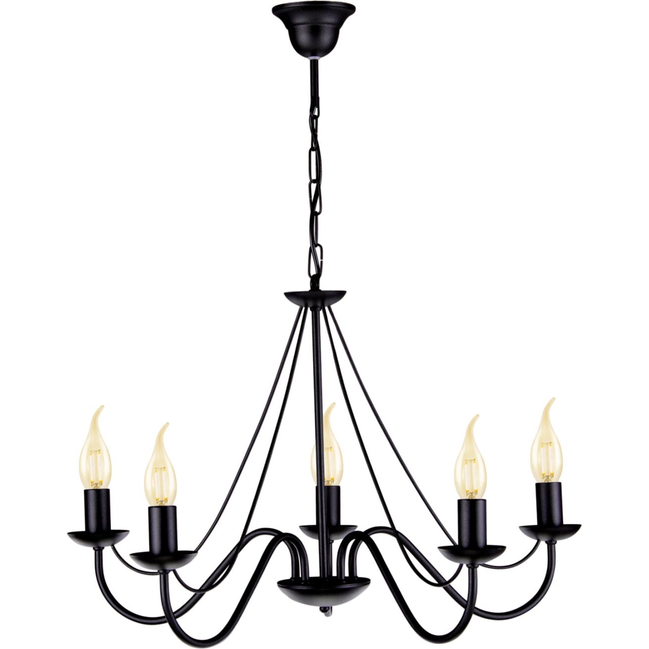 Lustra K-3991 BARTEZ,Negru, cu 5 surse de iluminare, E14, 60 W