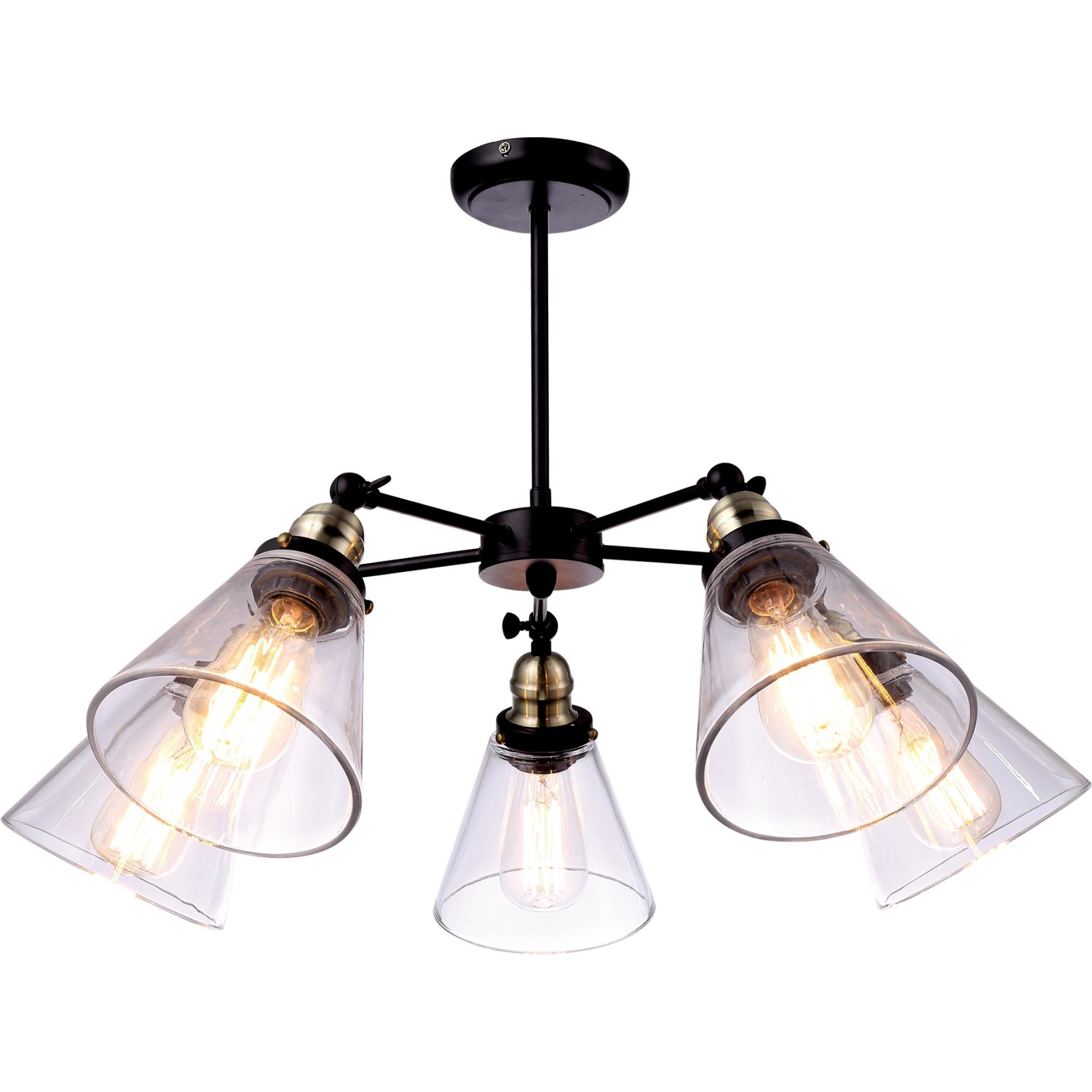 Lustra K-8037B-5 SAMANTA,Negru, cu 5 surse de iluminare, E27, 40 W