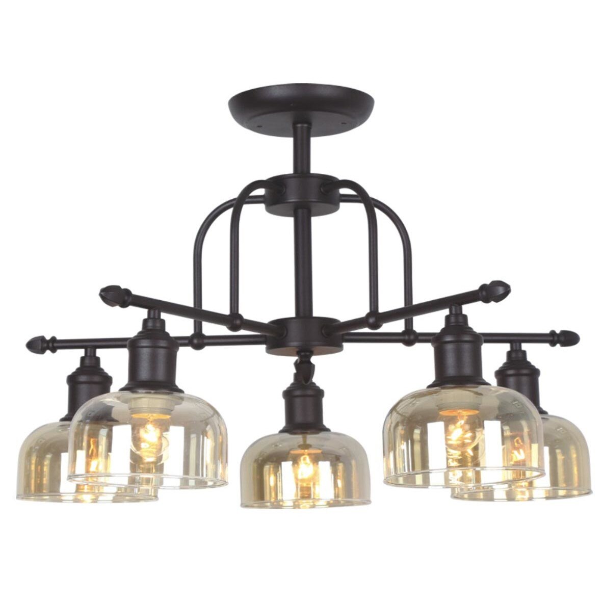 Lustra K-JSL-1208/5 DORO,Negru, cu 5 surse de iluminare, E27, 60 W