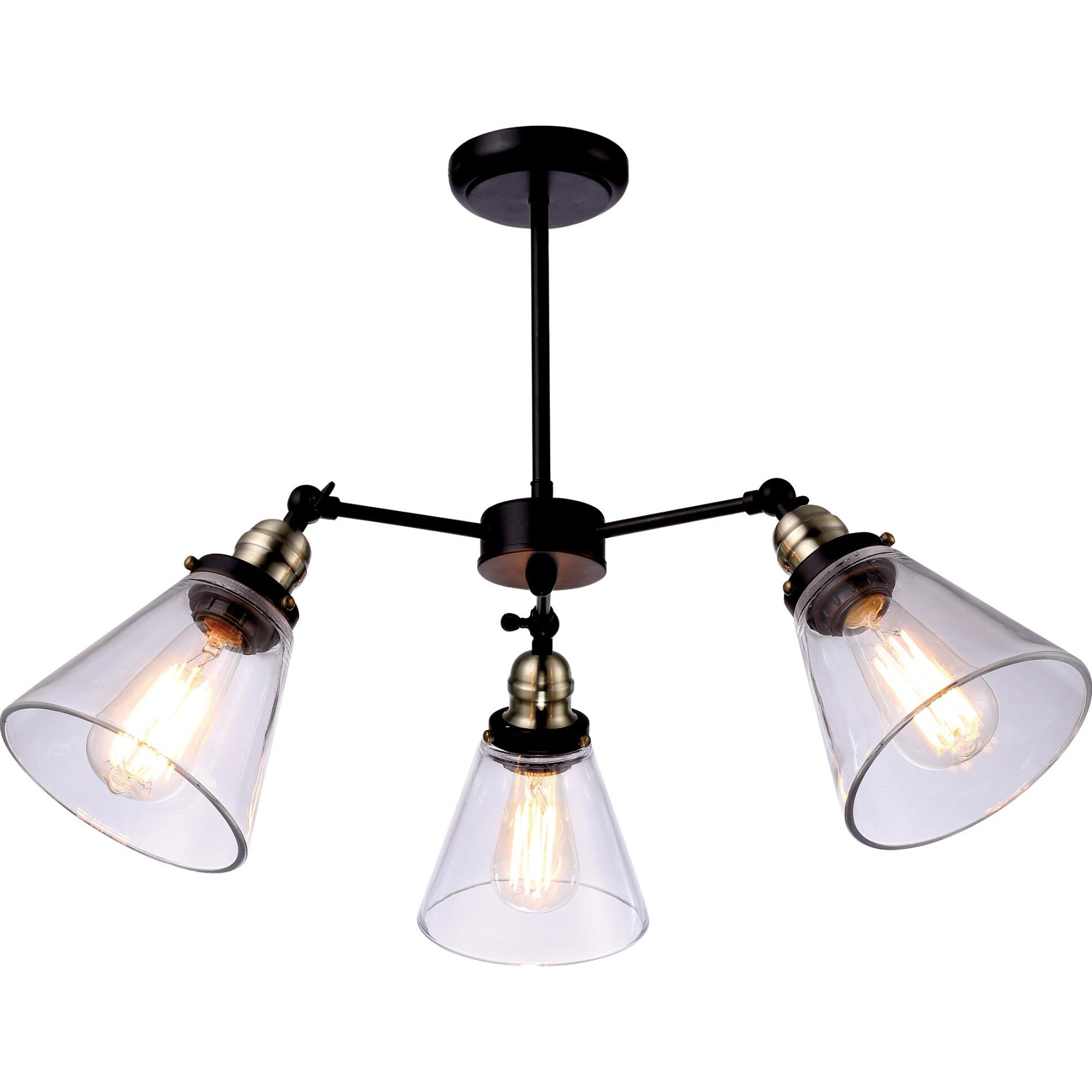 Lustra K-8037B-3 SAMANTA,Negru, cu 3 surse de iluminare, E27, 40 W