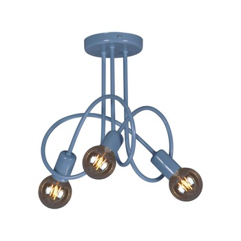Lustra K-4516 MALVA,Albastru, cu 3 surse de iluminare, E27, 60 W Lustra K-4516 MALVA,Albastru, cu 3 surse de iluminare, E27, 60 W