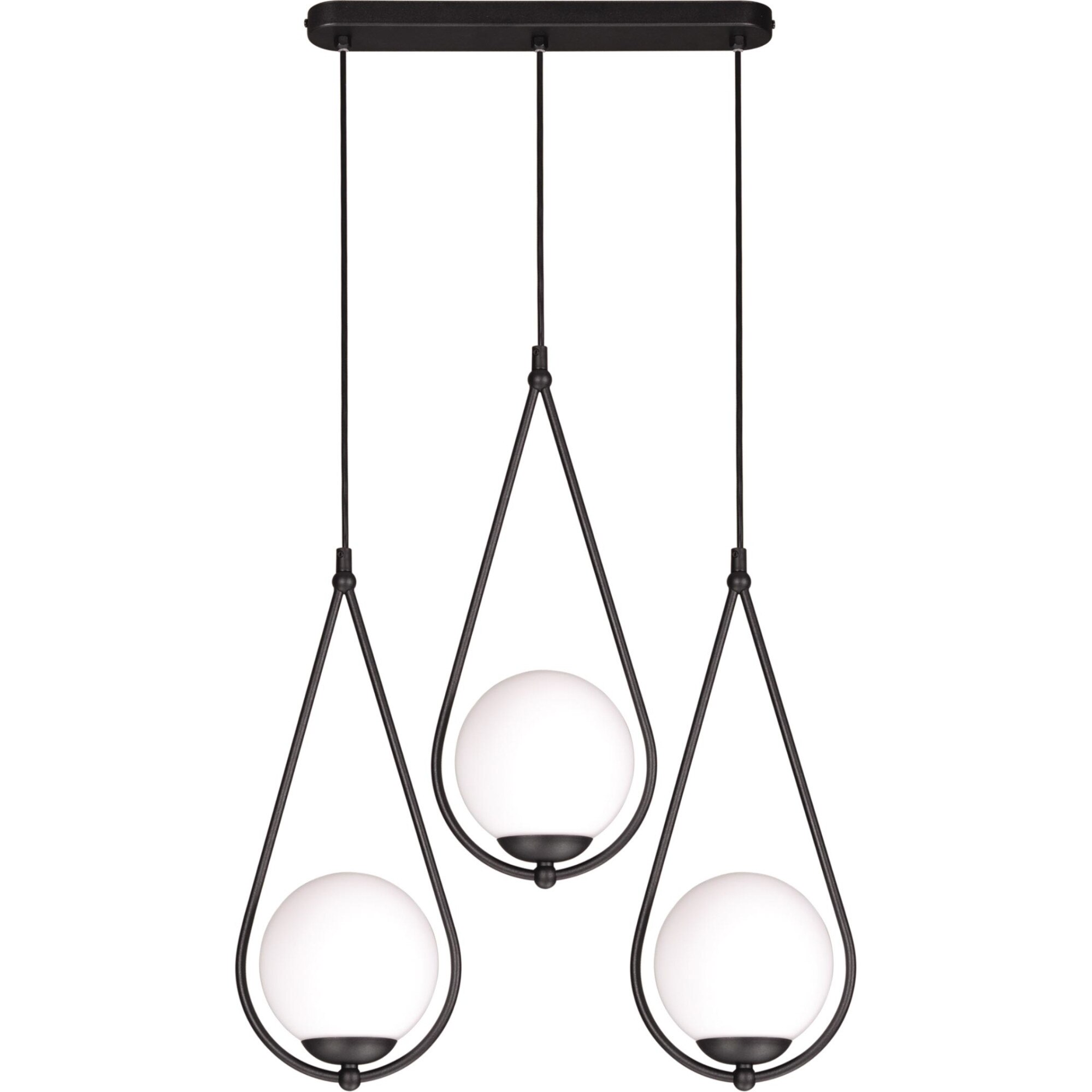 Lustra K-4772 NEVE ,Negru, cu 3 surse de iluminare, E14, 60 W