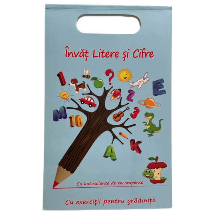 Carte ilustrata cu exercitii pentru gradinita, Invat Litere si Cifre, JMB-BBL2982