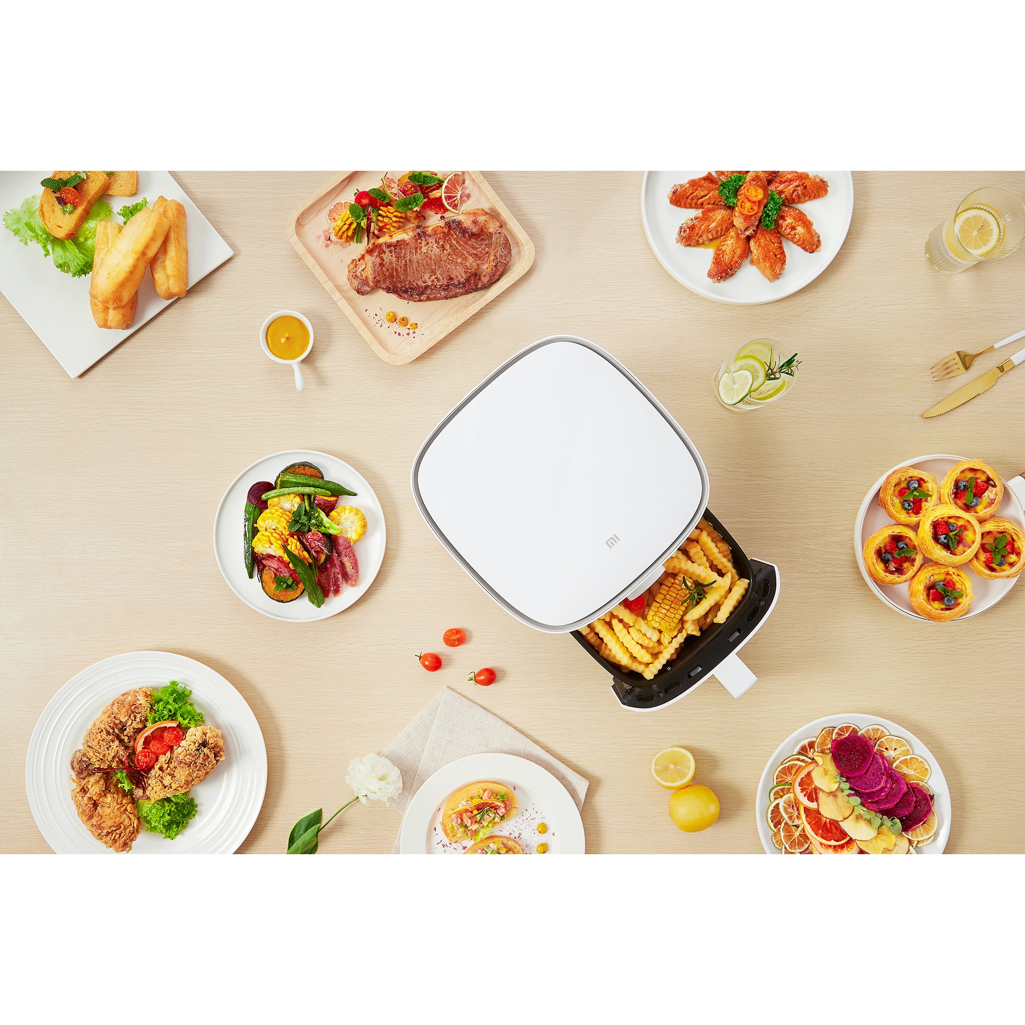 Xiaomi Mi Smart Air Fryer BHR4849EU Forrólevegős fritőz, 1500W, 3.5l, 8  program, Fehér