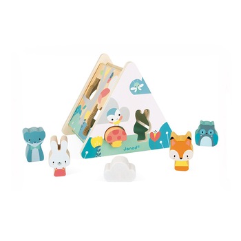 Cutie pentru sortat forme, Janod, din lemn Cutie pentru sortat forme, Janod, din lemn