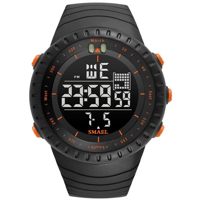 Ceas barbatesc, Smael, Rezistent la socuri si apa, Stil Militar, Army, Afisaj Digital, Dual Time, Sport