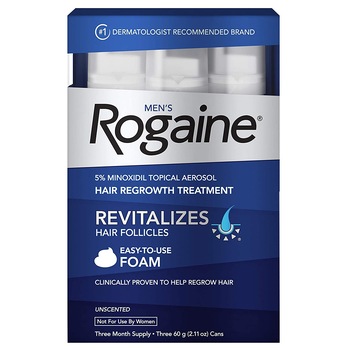 Set Spuma, Rogaine, impotriva Caderii Parului, Minoxidil 5%, Tratament 3 luni, 3x flacoane 60ml Set Spuma, Rogaine, impotriva Caderii Parului, Minoxidil 5%, Tratament 3 luni, 3x flacoane 60ml