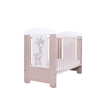 Patut din lemn pentru copii Drewex Zyrafka 120 x 60 cm 000145, Crem Patut din lemn pentru copii Drewex Zyrafka 120 x 60 cm 000145, Crem