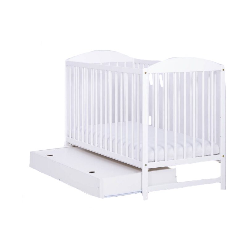 Patut din lemn cu sertar Drewex 120 x 60 cm 000367, Alb