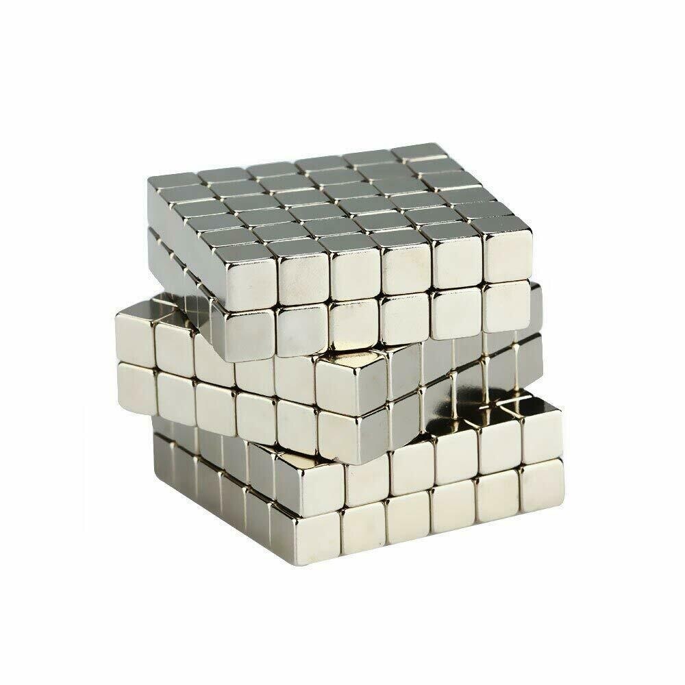 Bile Magnetice AntiStres Neocube, mix 6 culori, argintiu forma patrata, 5 mm, 216 bile, teleMAG