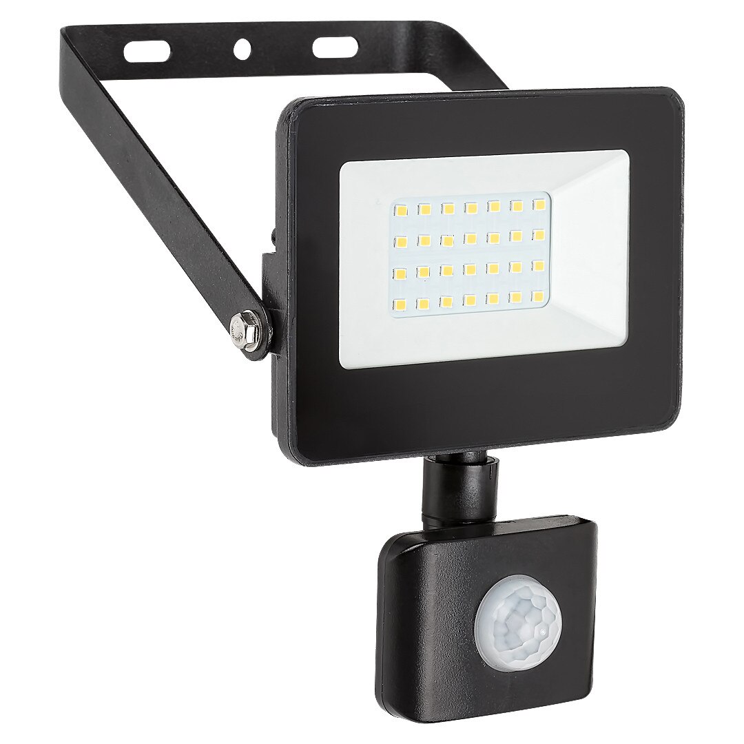 Proiector exterior cu Senzor Flood Rabalux LED, IP44, 1800lm, 20W, 4000K Lumina neutra, Negru