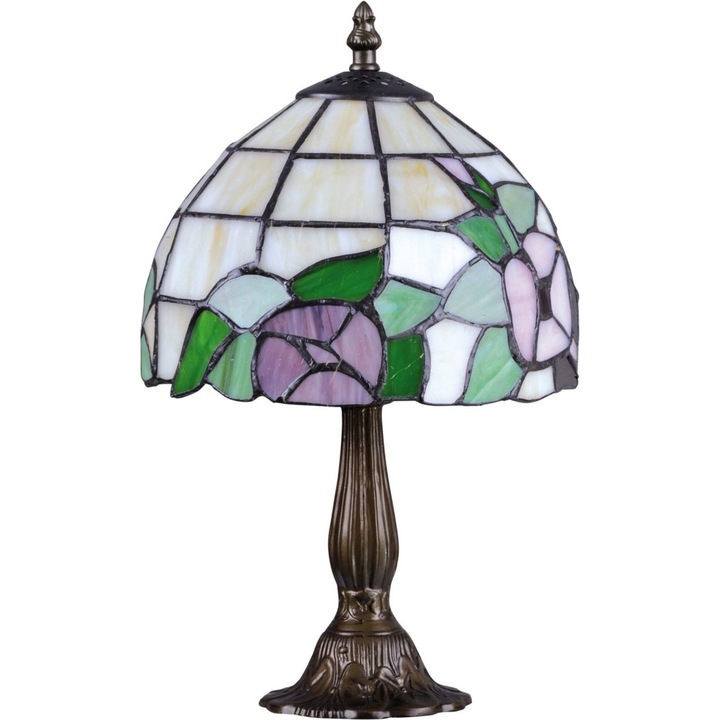 Veioza cu vitralii K-G08529 TECO cu 1 sursa de iluminare, E14, 220 V