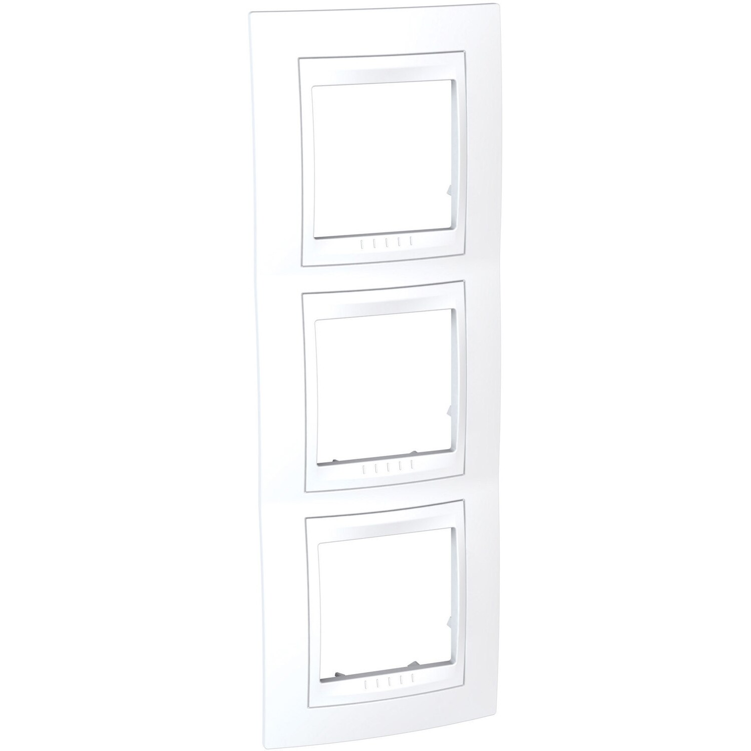 Rama De Acoperire, 6 module, 3 Porti Verticale, Unica Plus, Alb