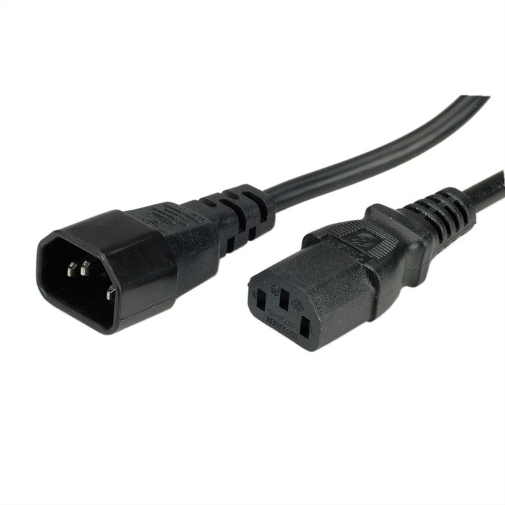 Extensie cablu de alimentare, Made in China, 3 m, Negru