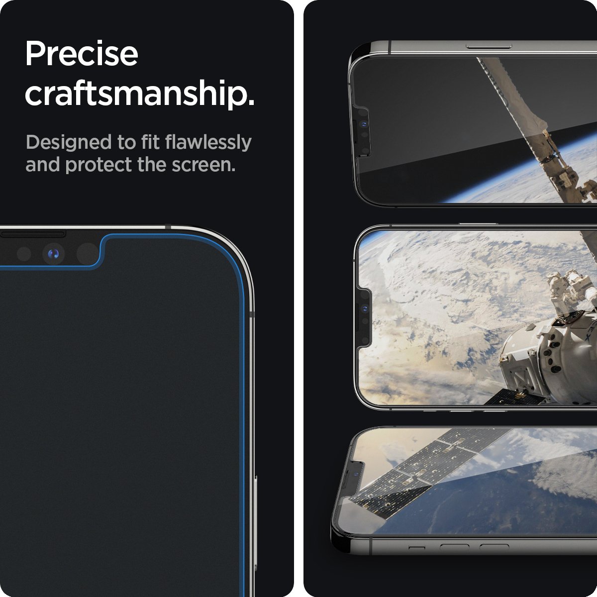 Set 2 folii sticla cu sistem de montare Case friendly Spigen GLAStR EZ FIT compatibil cu iPhone 13 Pro Max / 14 Plus