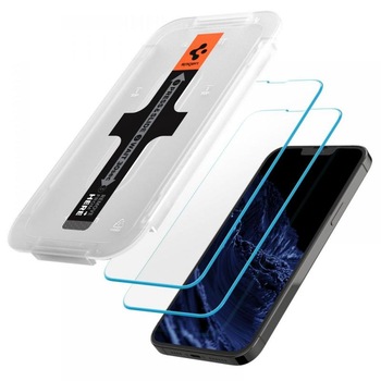 Folie sticla cu sistem de montare Case friendly Spigen GLAS.tR EZ FIT compatibila cu iPhone 13 Pro Max 2-Pack Folie sticla cu sistem de montare Case friendly Spigen GLAS.tR EZ FIT compatibila cu iPhone 13 Pro Max 2-Pack