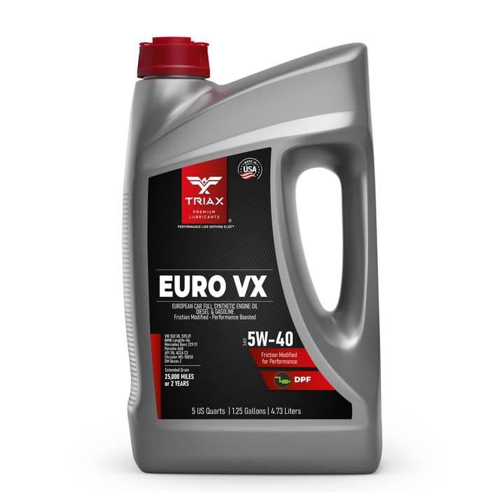 Triax Euro VX 5W-40 Diesel Full Shyntetic Motorolaj, VW 505.01, BMW LL-04, MB 229.51, 4,73 l