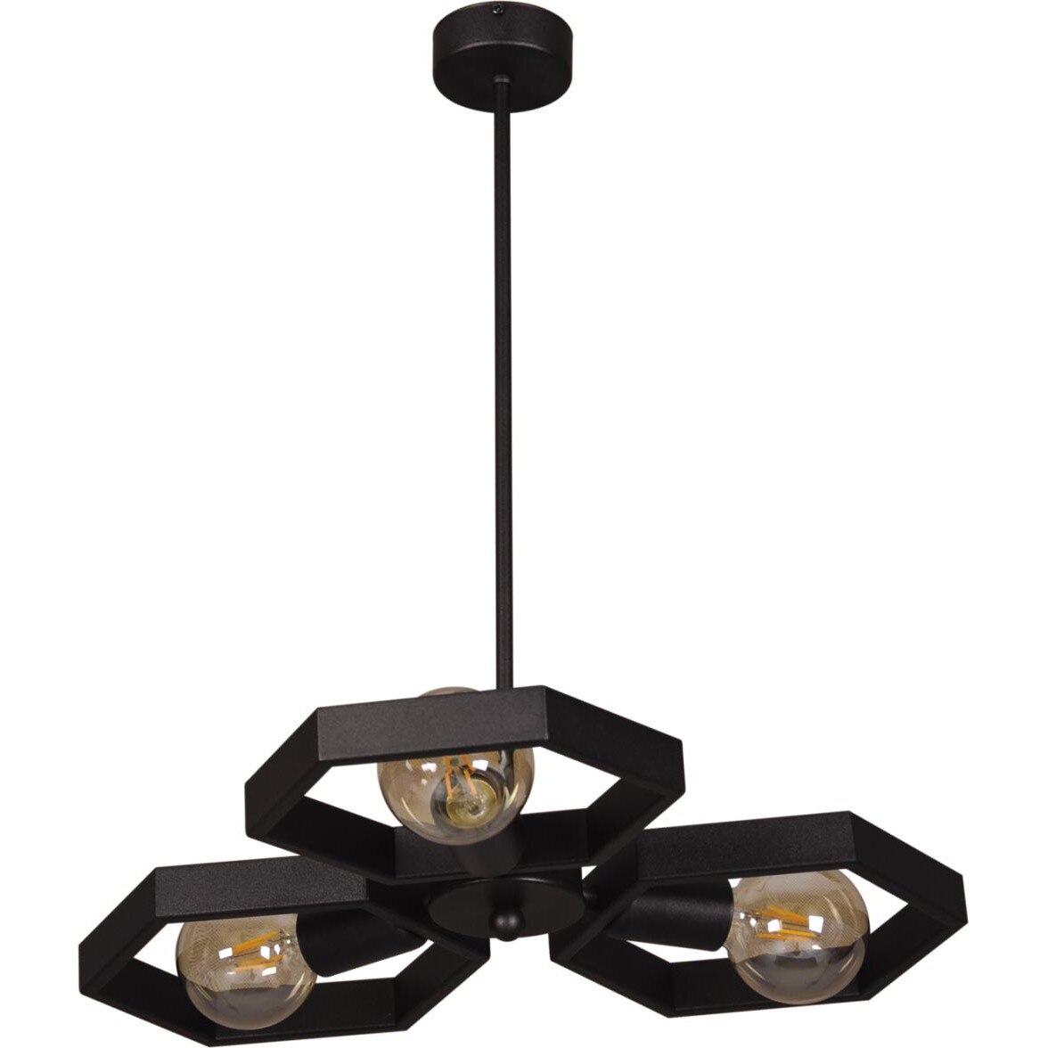 Lustra K-4730 MARVEL, Negru, cu 3 surse de iluminare, E27, 60 W