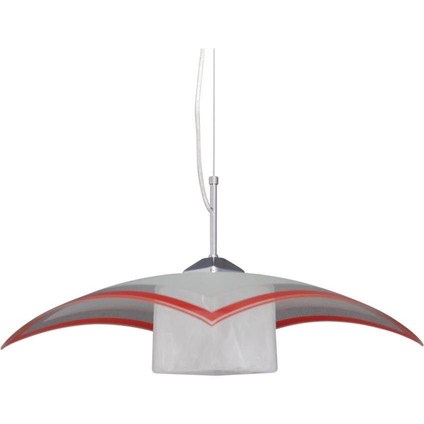 Lustra K-1520 ZK5-90 VETRO,Rosu, cu 1 sursa de iluminare, E27, 60 W