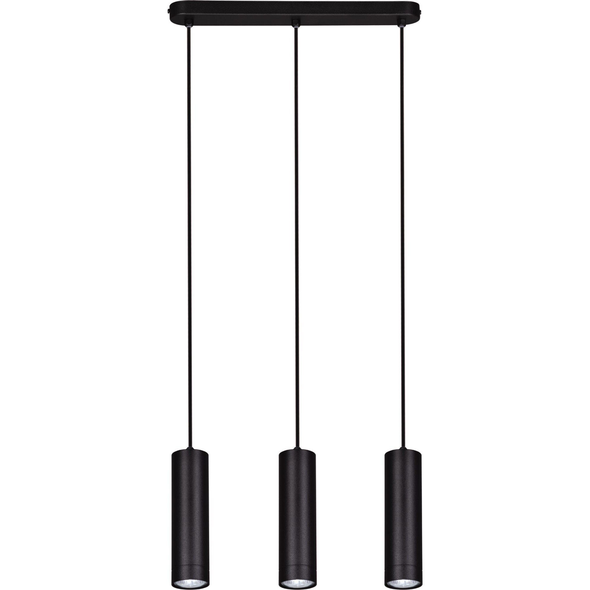 Lustra K-4436 DOPIK,Negru, cu 3 surse de iluminare, GU10, 50 W