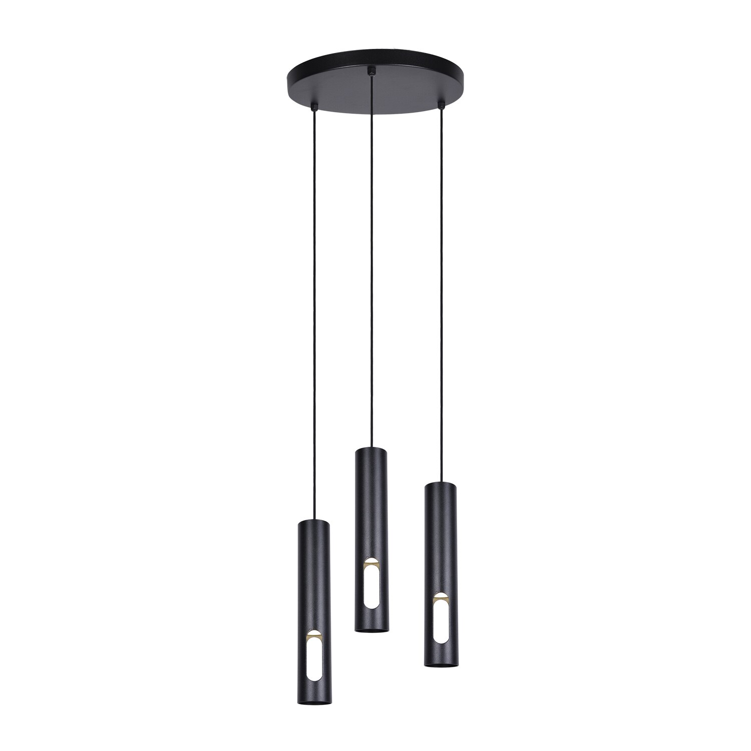 Candelabru K-4866 ENOLA, Negru, cu 3 surse de iluminare, GU10, 50 W