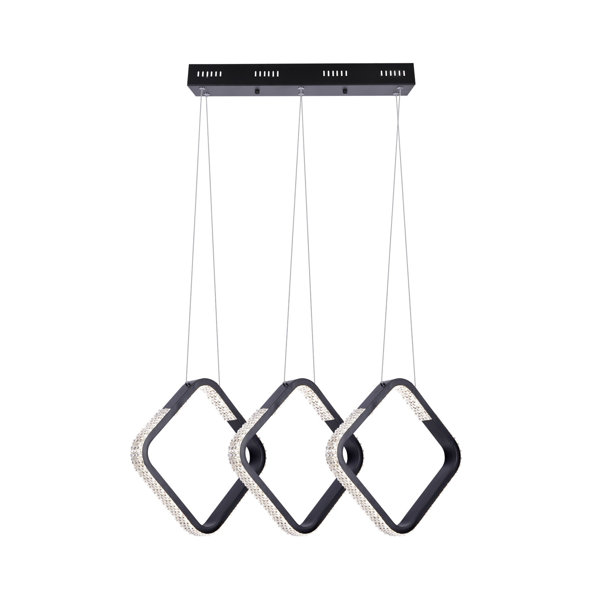 Lustra K-8160 HILD, Negru, cu 3 surse de iluminare, LED, 54 W