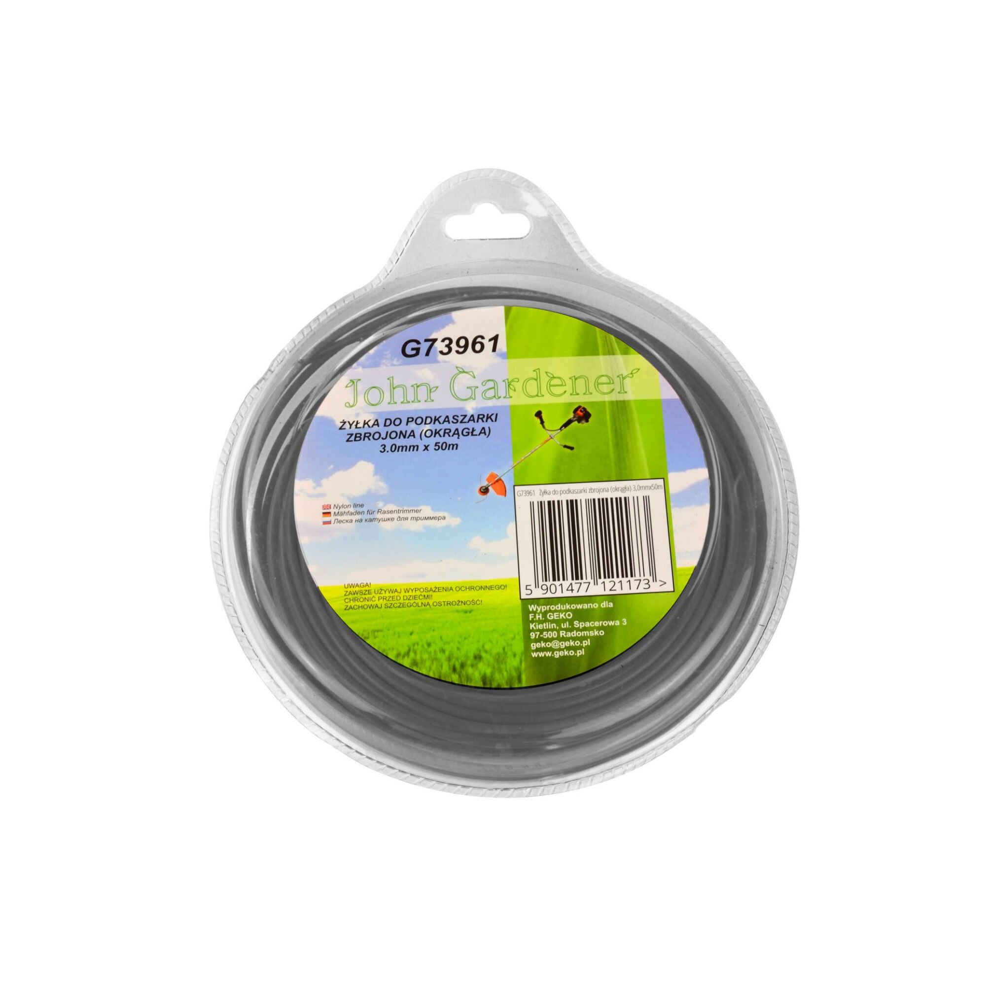 Coarda taiere pentru masini de tuns iarba, rotunda, din plastic otelit, 3mm x 50m