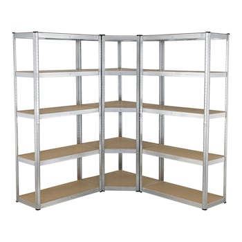 Set sistem raft, pro.tec, 3 componente, 180 x 160 x 160 cm, otel/MDF, argintiu, 175 Kg Set sistem raft, pro.tec, 3 componente, 180 x 160 x 160 cm, otel/MDF, argintiu, 175 Kg