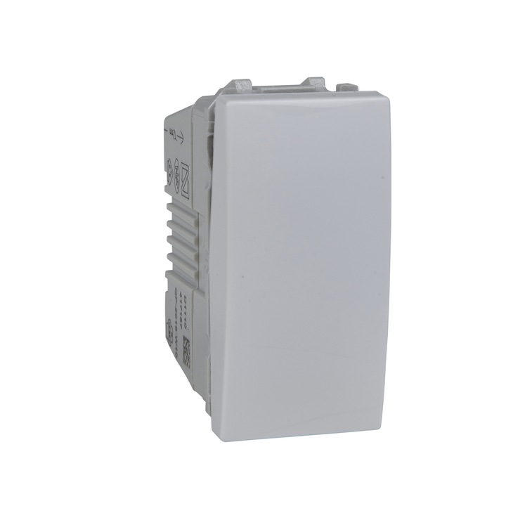 Comutator basculant, monodir., 10 AX 250 VAC, 1 m, Unica, alb