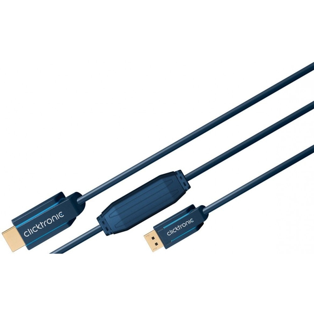 Cablu DisplayPort tata - HDMI tata, 10M, Clicktronic, Albastru , ICOC CLC-DPH-100