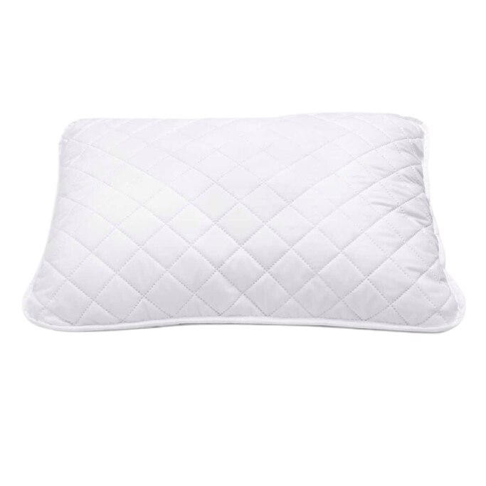 Perna matlasata PM, Pucioasa, microfiba/bumbac, alb, 50 x 70 cm