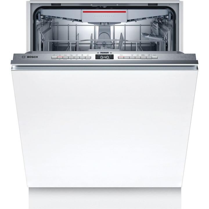 Bosch SGV4HVX33E Beépíthető mosogatógép, 13 teríték, 6 program, D energiaosztály, ExtraDry, VarioFlex, ActiveWater, 60 cm, Fehér