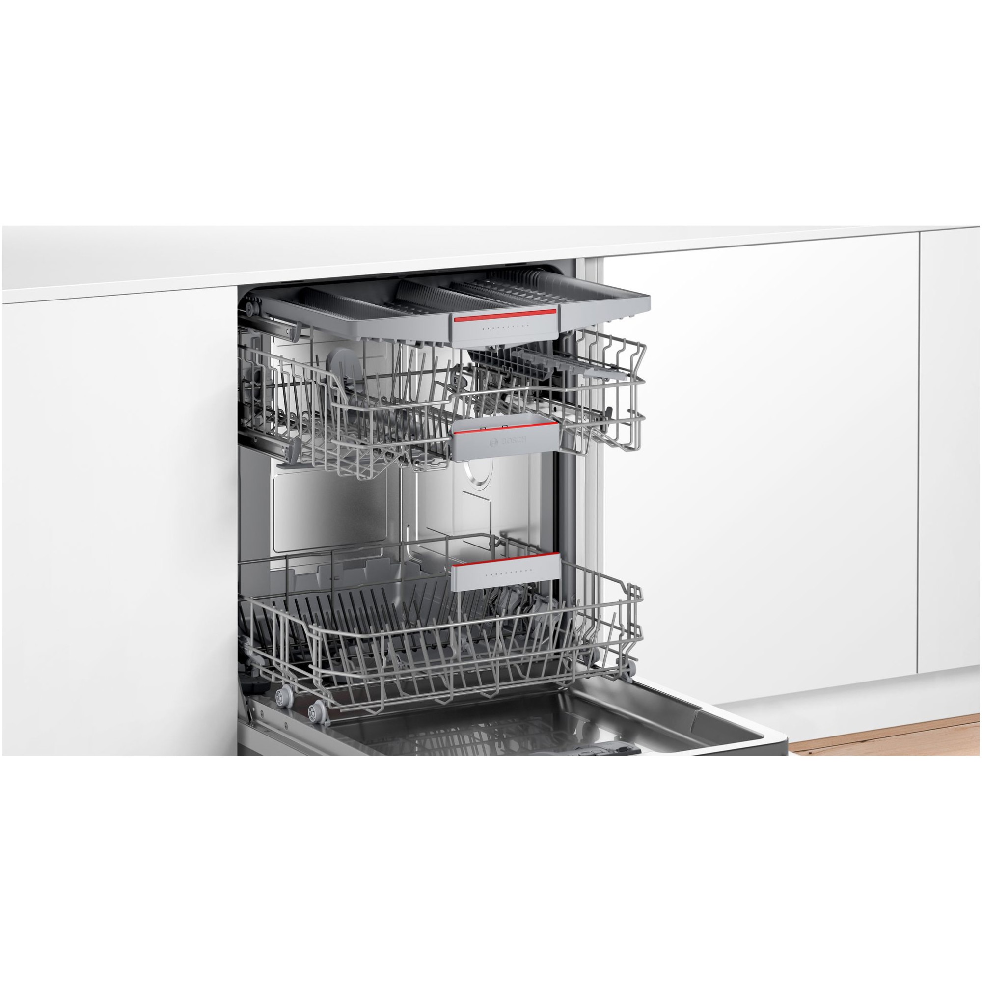 Masina de spalat vase incorporabila Bosch SGV4HVX33E, 13 seturi, 6 programe, Clasa D, ExtraDry, VarioFlex, Sistem Rackmatic triplu, InfoLight, ActiveWater, 60 cm
