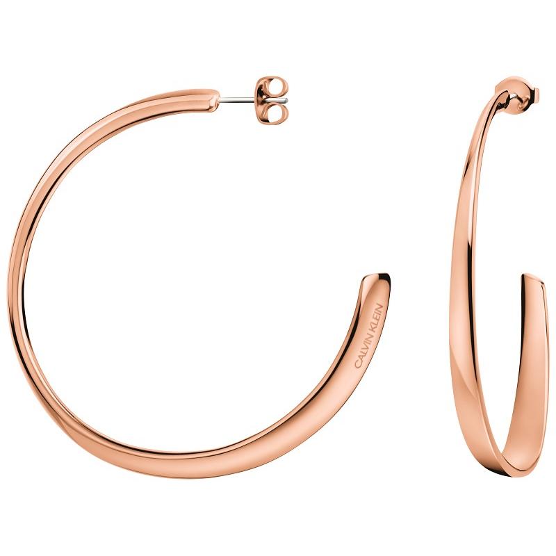 Cercei Calvin Klein Groovy KJ8QPE100100, Otel inoxidabil, Rose Gold