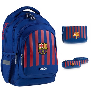 Set scoala Barcelona 3 - Ghiozdan scoala, Penar neechipat si Penar etui Set scoala Barcelona 3 - Ghiozdan scoala, Penar neechipat si Penar etui