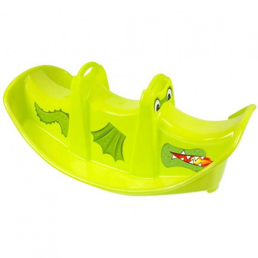 Leagan pentru copii, structura solida, fara margini ascutite, manere rotunjite, croco, 108 x 61 x 44 cm