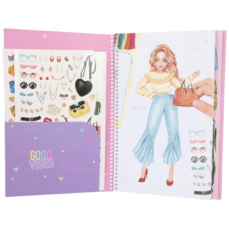 Carte de colorat Top Model, Dress Me Up, Cu 165 stikere - eMAG.ro