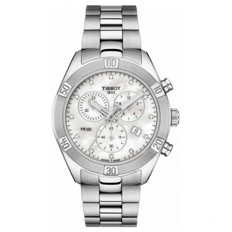 Ceas de dama Tissot PR100 Sport Chic, Argintiu