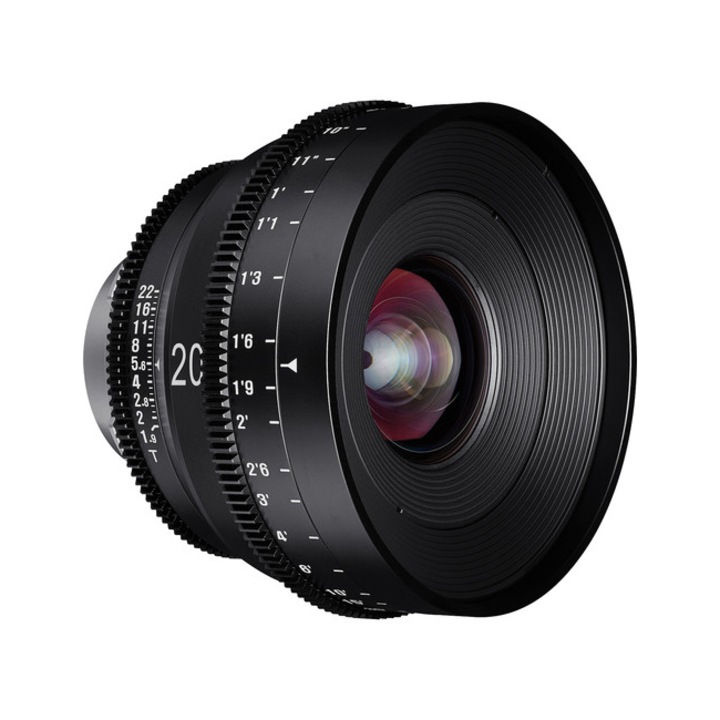 Obiectiv cinematic Samyang Xeen 20mm T1.9 FF pentru Nikon F, X-Coating, Black