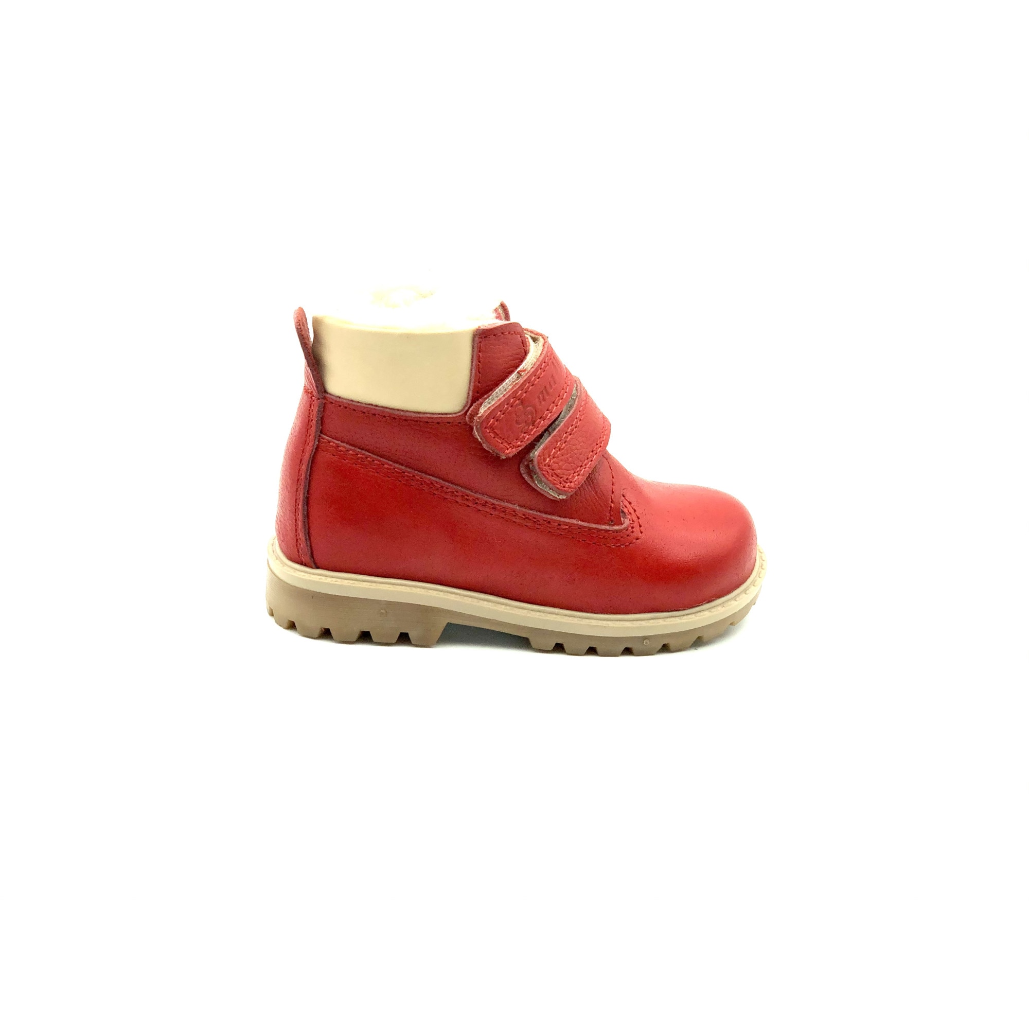Ghete copii Sibel Bebe EVO1186, ortopedice, imblanite, piele naturala, Rosu