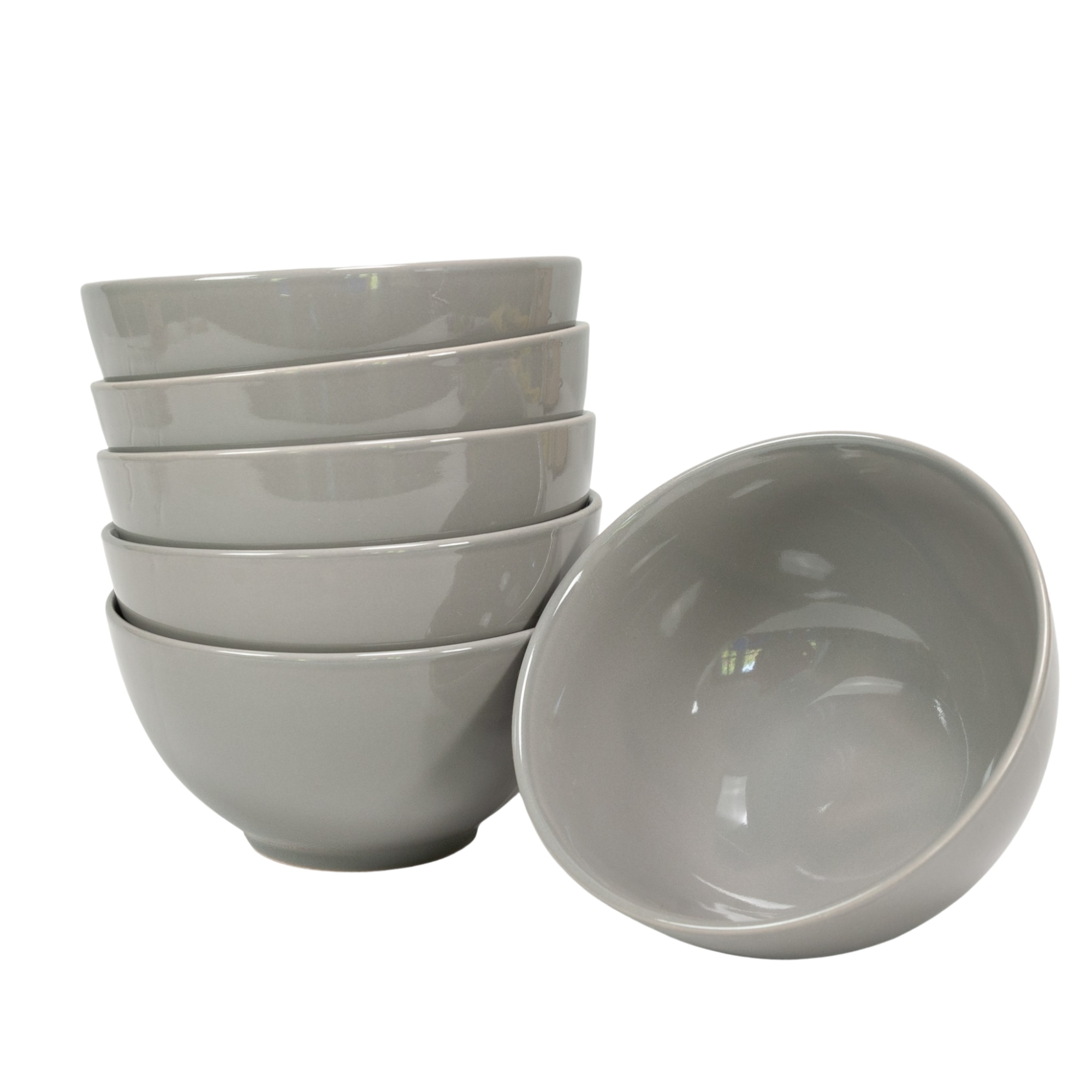 Set 6 boluri pentru casa familiei tale, Cesiro, 600 ml, Gri Argintiu