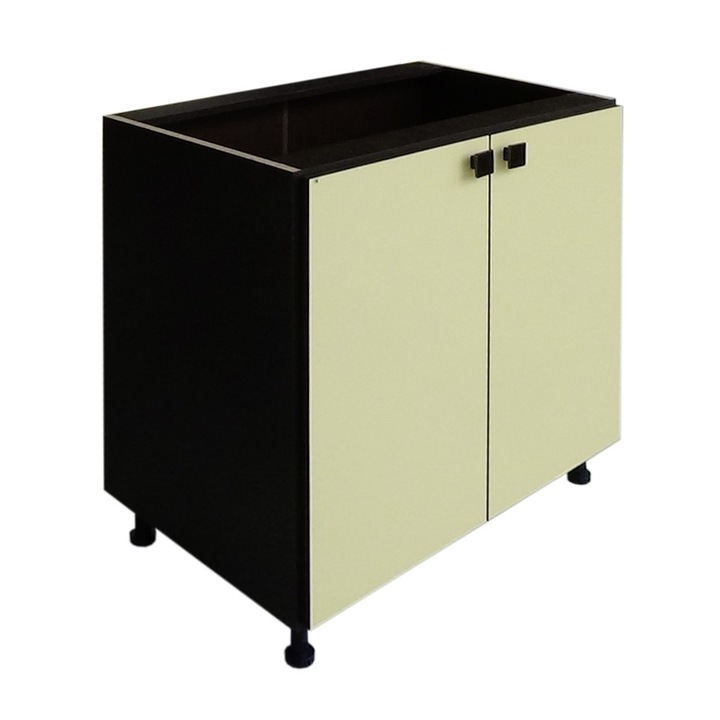 Corp inferior 80 cm Siena, wenge/galben, 80 x 52 x 83 cm