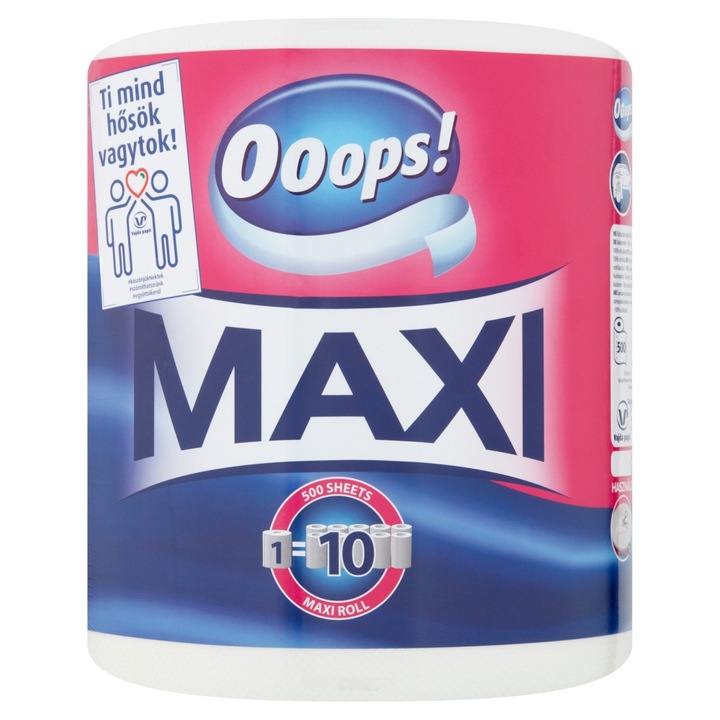 Ooops! Maxi 2 rétegű papírtörlő, 500 lapos
