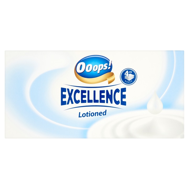 Ooops! Excellence Lotioned 4 rétegű papírzsebkendő dobozos, 80db