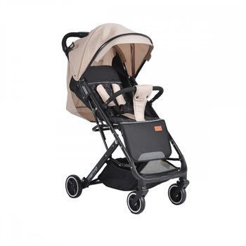 Carucior pentru copii Trento, centura in 3 puncte, parasolar, protectie picioare si spatii de depozitare, bej Carucior pentru copii Trento, centura in 3 puncte, parasolar, protectie picioare si spatii de depozitare, bej