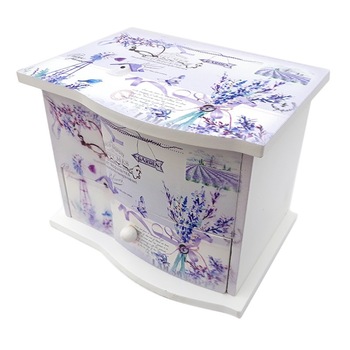 Caseta de bijuterii muzicala, model 4, cu un sertar,15x11cm Caseta de bijuterii muzicala, model 4, cu un sertar,15x11cm