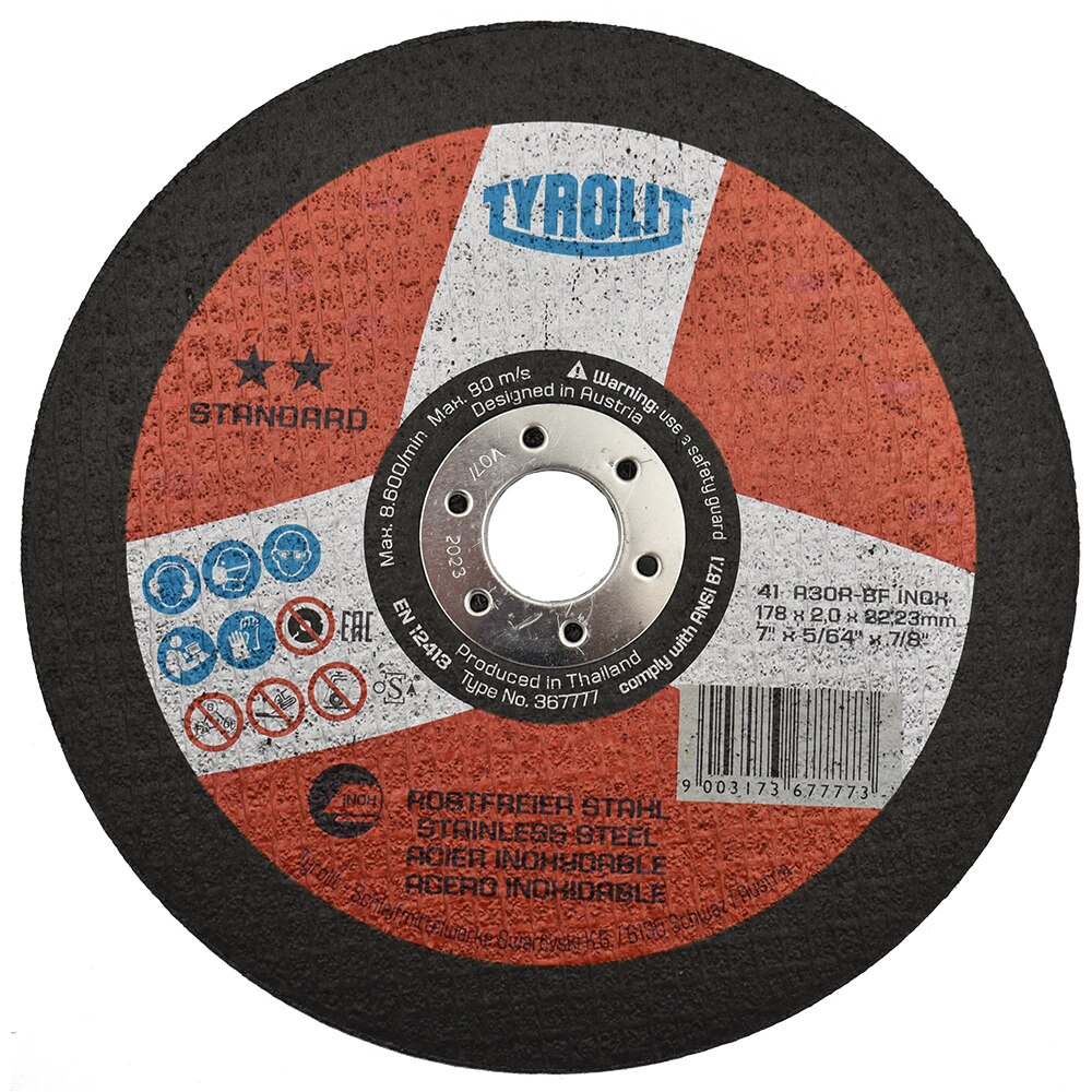 Disc abraziv pentru taiat inox 178x2x22.23 Standard**