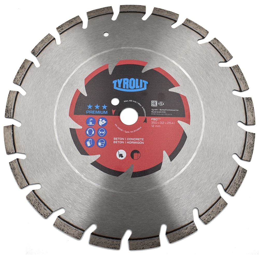 Superficial scratch above Disc diamantat pentru taiat beton 350x3.2x25.4 Premium*** - eMAG.ro