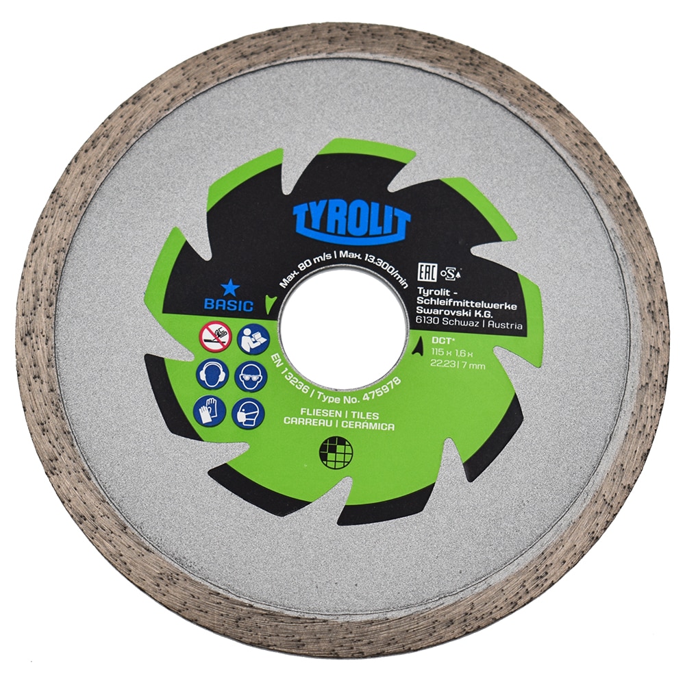 Disc diamantat pentru taiat Gresie/Faianta 115x1.6x22.23 Basic*