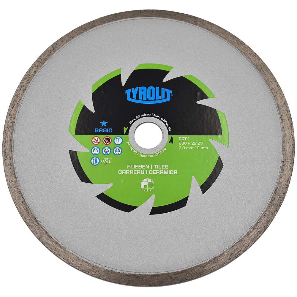 Disc diamantat pentru taiat Gresie/Faianta 230x2x22.23 Basic*